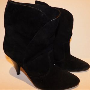 Via Spiga Suede ankle heel boots